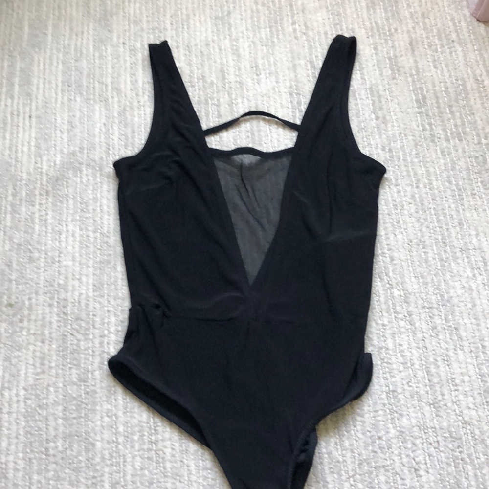 Forever21 black mesh bodysuit